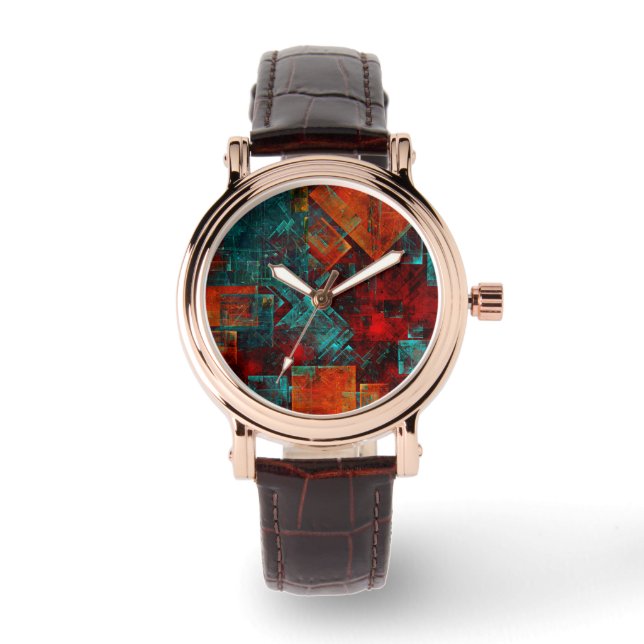 Abstract Modern Colourful Cool Artistic Pattern Watch (Front)