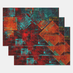 Abstract Modern Colourful Cool Artistic Pattern Wrapping Paper Sheet