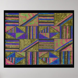 abstract modern colourful design by alanart poster