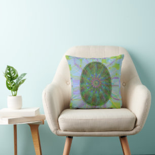 Abstract Modern Colourful Egg Elegant Pastel Blue Cushion