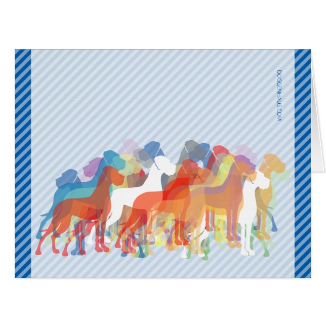 Abstract, modern, colourful Great Dane Illustratio (Front Horizontal)