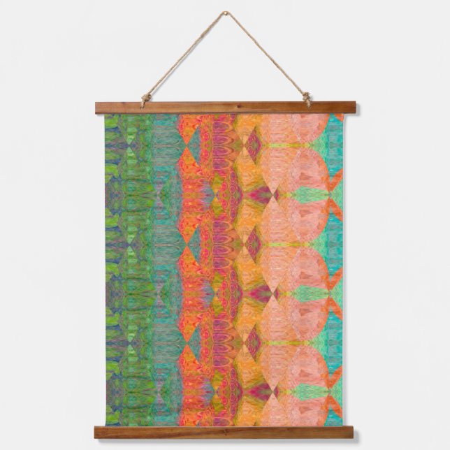 Abstract modern colourful pattern Hanging Tapestry (Front)