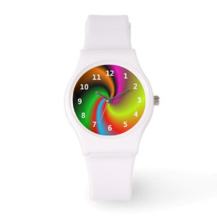 Abstract modern colourful pattern watch