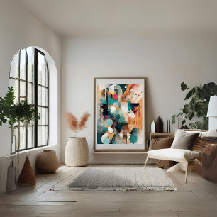 Abstract Modern Colourful Shapes  Poster