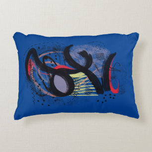 Abstract modern contemporary decorative cushion