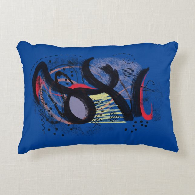 Abstract modern contemporary decorative cushion (Front)