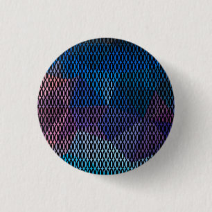 Abstract modern dark purple violet colours grid po 3 cm round badge