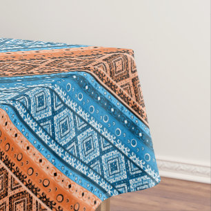 Abstract modern decor ornamental geometrical patch tablecloth