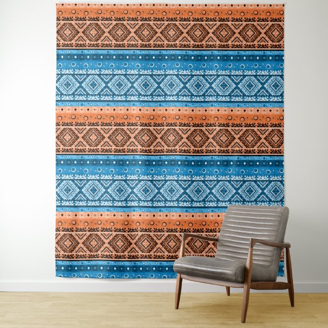 Abstract modern decor ornamental geometrical patch tapestry (In Situ)