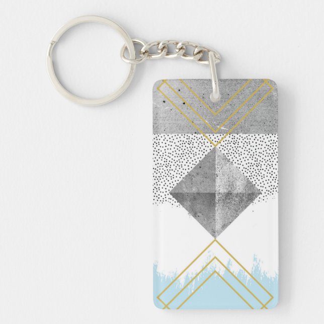 Abstract Modern Design Key Ring (Front)