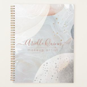 Abstract Modern Earthy Watercolor Makeup Artist Planner