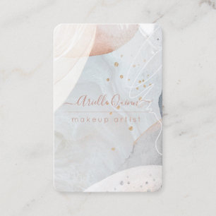 Abstract Modern Earthy Watercolor Square Business Card