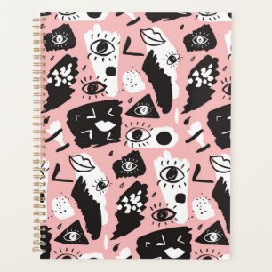 Abstract Modern Eye & Lips Pattern Planner