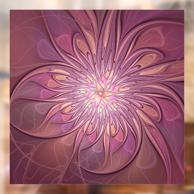Abstract Modern Floral Fractal Art Berry Colours (Sheet 2)