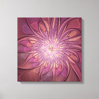 Abstract Modern Floral Fractal Art Berry Colours