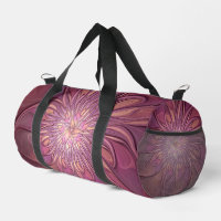 Abstract Modern Floral Fractal Art Berry Colours