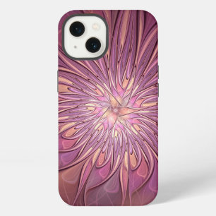 Abstract Modern Floral Fractal Art Berry Colours iPhone 13 Case