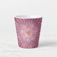 Abstract Modern Floral Fractal Art Berry Colours