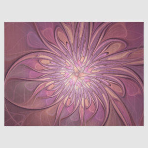 Abstract Modern Floral Fractal Art Berry Colours Tissue Paper