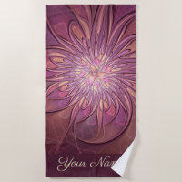 Abstract Modern Floral Fractal Berry Colours Name