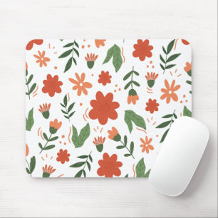 Abstract Modern Floral Mouse Pad