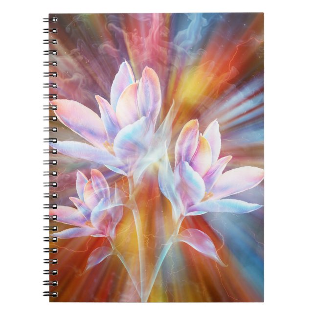 Abstract Modern Flowers artwork Notebook (Front)