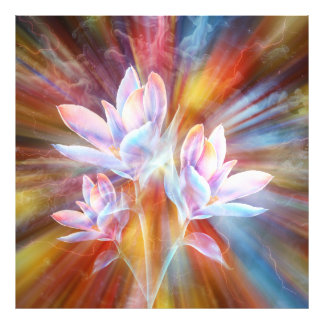 Abstract Modern Flowers artwork Photo Print
