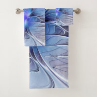 Abstract Modern Fractal Art Lavender Blue