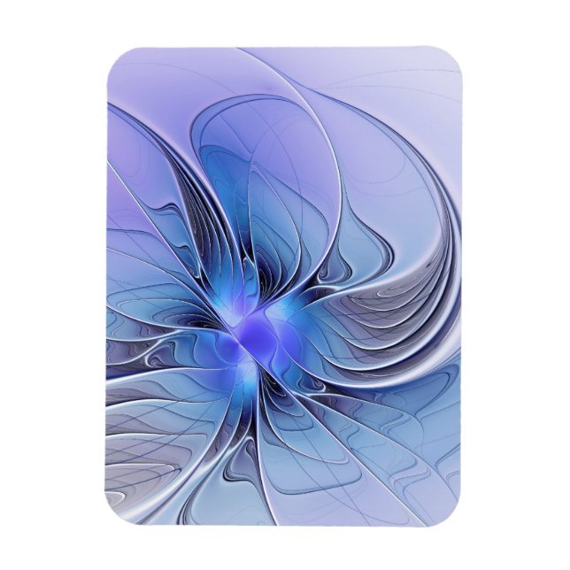 Abstract Modern Fractal Art Lavender Blue Magnet (Vertical)