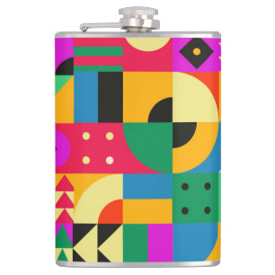 Abstract Modern Garden Hip Flask