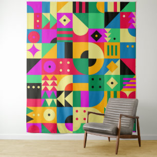 Abstract Modern Garden Tapestry