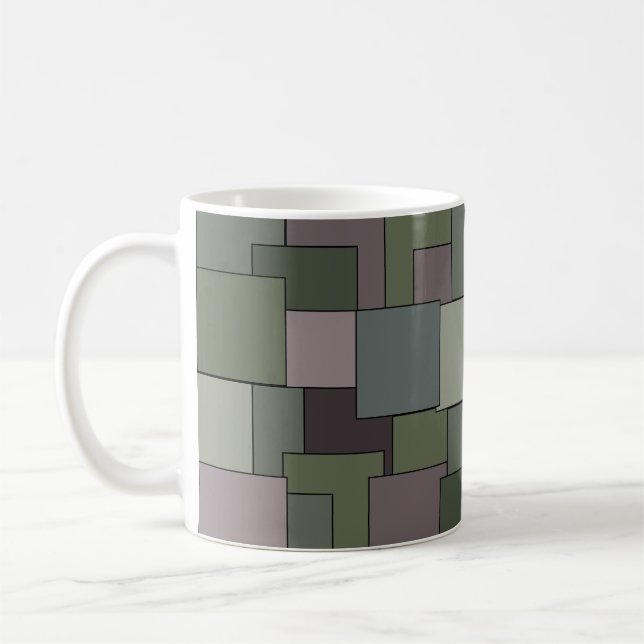 Abstract modern geometric art coffee mug (Left)
