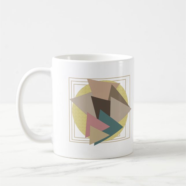 Abstract modern geometric art coffee mug (Left)