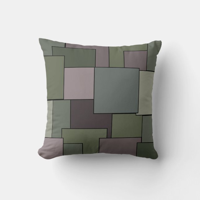 Abstract modern geometric art cushion (Front)