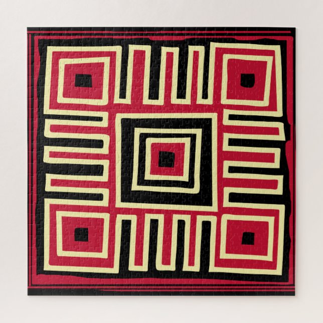 Abstract modern geometric art jigsaw puzzle (Vertical)