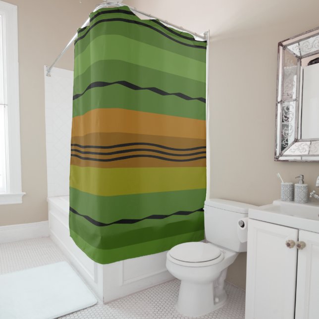 Abstract Modern geometric art Shower Curtain (In Situ)