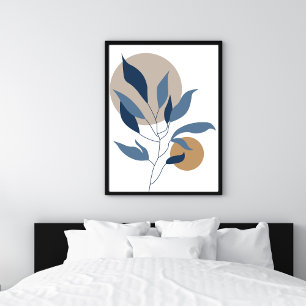 Abstract Modern Geometric Botanical Art Poster