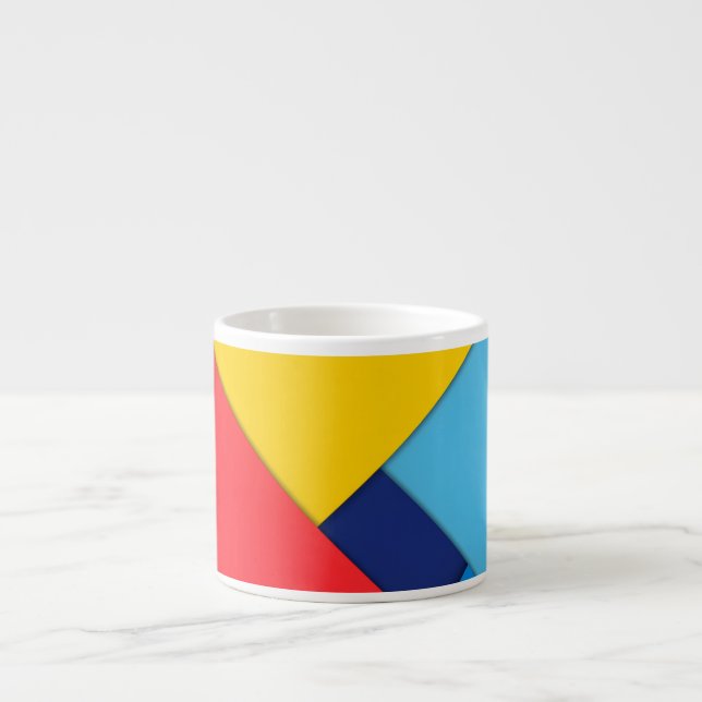 Abstract Modern Geometric Espresso Cup (Front)