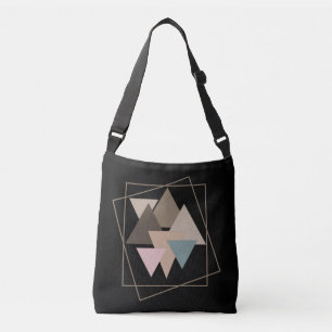Abstract modern geometric futuristic art crossbody bag