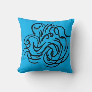 Abstract modern geometric line art cushion