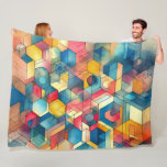 Abstract Modern Geometric Painting  Fleece Blanket<br><div class="desc">Abstract Modern Geometric Painting Printed and shipped by Zazzle or their partners.</div>
