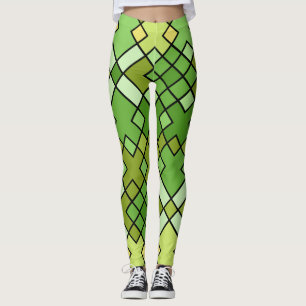Abstract modern geometric pattern leggings