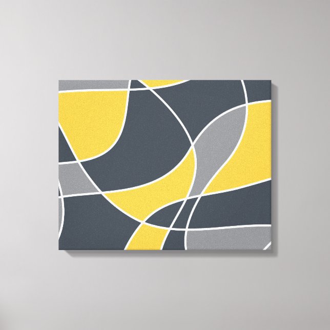 Abstract, modern, geometric, trendy pattern canvas print (Front)