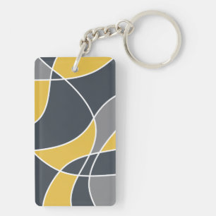 Abstract, modern, geometric, trendy pattern key ring