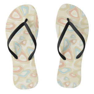 Abstract modern geometrical shapes pastel retro vi jandals