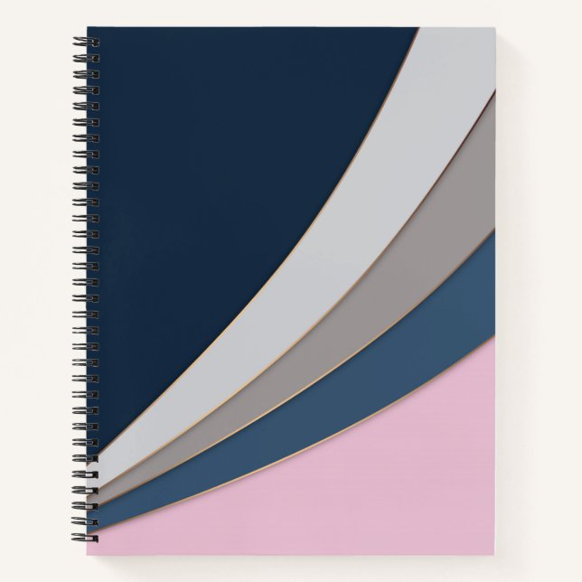 Abstract modern geometrical simple print notebook (Front)
