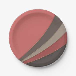Abstract modern geometrical simple print paper plate