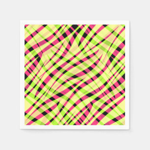 Abstract modern geometrical striped bright summer napkin