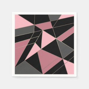 Abstract modern geometrical triangles print napkin