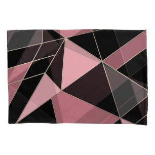 Abstract modern geometrical triangles print  pillowcase